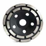 Image-of-the-Razor-Diamond-Grinding-Cup-Double-Row-Silver-Brazed-180-mm-diameter-soft-bond-16/18-grit-Designed-for-aggressive-grinding-on-concrete-masonry-and-stone-surfaces-Features-multiple-ventilation-holes-and-segmented-diamond-rows-for-efficient-cooling-and-cutting-performance