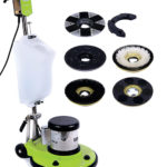 Image-of-the-ROX-MP-17-Sander-or-Polisher-with-catch-plate-pad-drive-soft-brush-hard-brush-plastic-and-iron-polishing-pad-drive-and-removable-weight