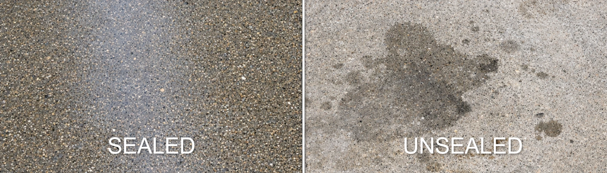 Image-of-sealed-concrete-being-compared-to-unsealed-concrete
