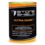 Image-of-a-5-litre-tin-of-Stoneshield-Ultra-Dark-sealer-with-an-orange-and-black-label-The-product-is-described-as-an-oil-and-water-repellent-penetrating-sealer-that-provides-no-sheen-maximum-colour-enhancement-without-a-surface-film-Suitable-for-polished-flamed-leathered-and-honed-natural-stone-as-well-as-granite-marble-travertine-limestone-quartzite-terracotta-and-quarry-tiles