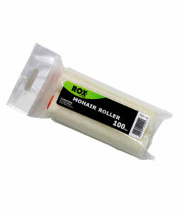 Image-of-two-ROX-mini-100mm-genuine-mohair-rollers-in-one-package-with-a-stickers-on-that-reads-ROX-mohair-roller-100mm-on-the-right-side-is-a-barcode-and-product-code