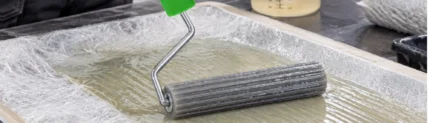 Fibreglass Roller in use