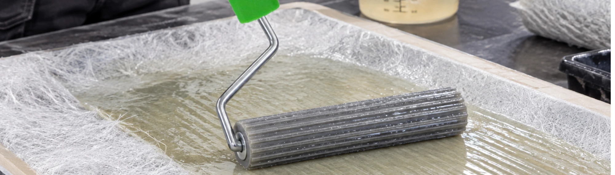 Fibreglass Roller in use